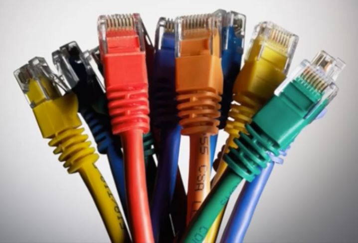 Multicolored - Ethernet fibers photo